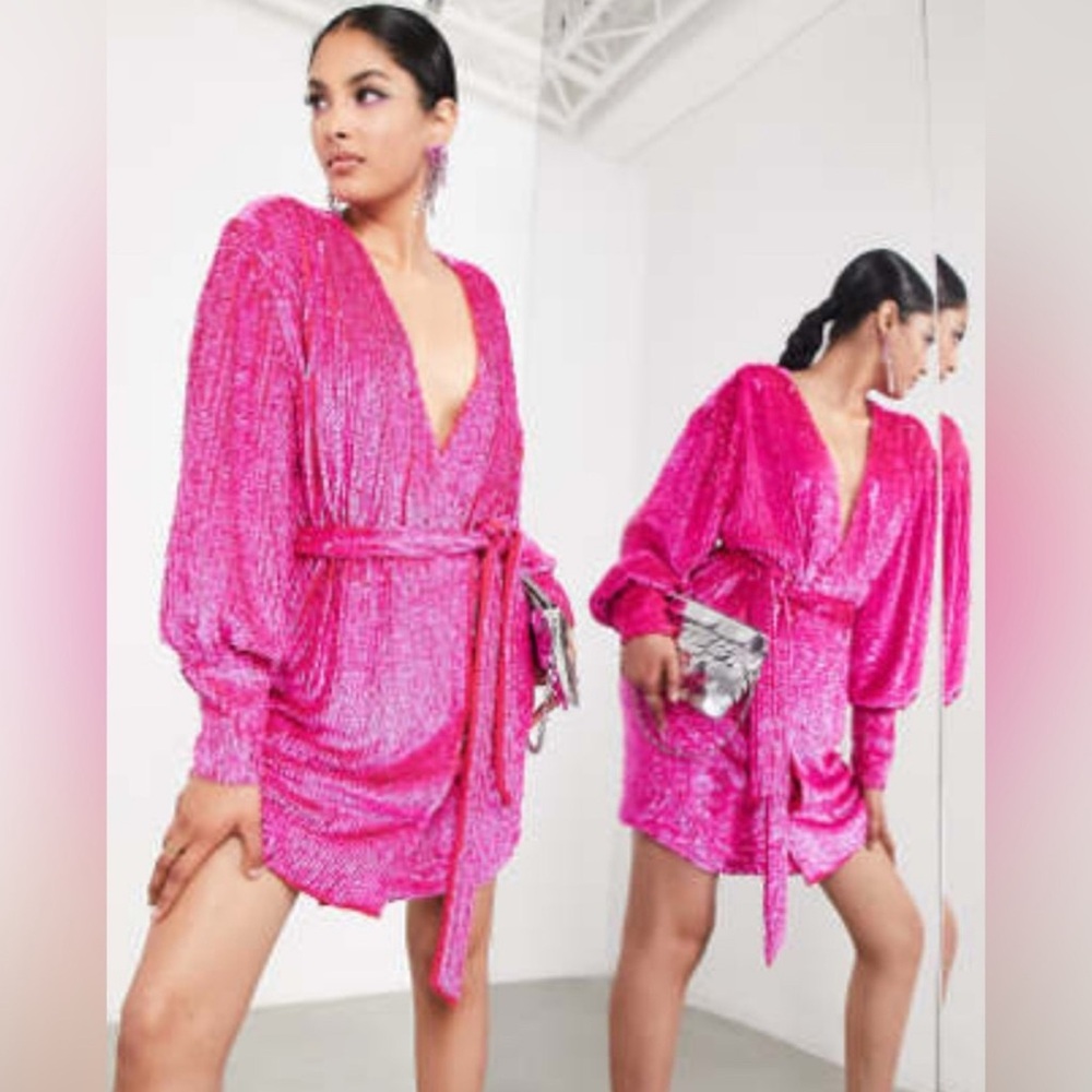 ASOS Pink Long Sleeve Dress - perfect for Harry Styles show